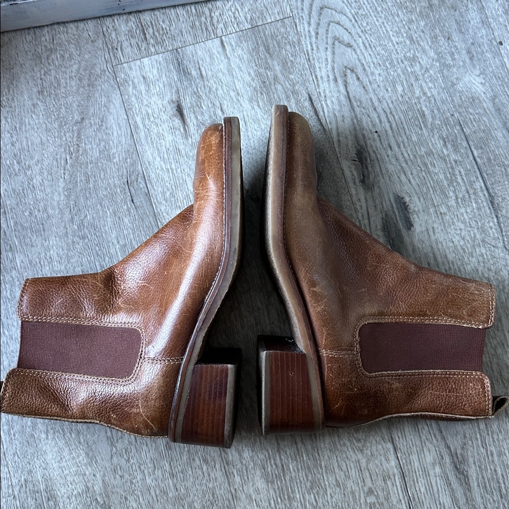 Rockport Wide Brown Leather Ankle Boots